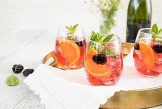 Cranberry Blackberry Sparkling Wine Spritzer